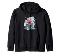 Rock'n Roll Heart with Drums for Beats and Rock Lovers Zip Hoodie