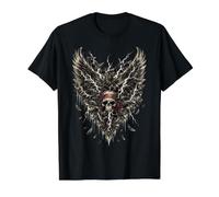 Rock'n Roll Skull with Bandana Eagle Lightning Gothic Value Graphic T-Shirt, Men, Black, S
