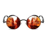 ROCKNIGHT Gothic Steampunk Round Polarized UV400 Protection Sunglasses Unisex