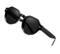 ROCKNIGHT HD Polarized Driving Sunglasses Men Retro Round Sunglasses UV Protection Outdoor Hiking Travel Beach Sunglasses Acetate Frame