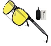 ROCKNIGHT Polarised Square Sunglasses Men UV400 Al-Mg Metal Frame HD Lens