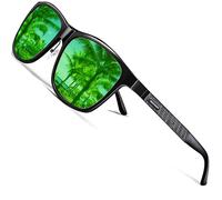 ROCKNIGHT Polarized UV Sunglasses for Men Mirror Green Oversized Sun glasses Fashion Men Big Head Cool Sunglasses Fishing Gifts Lightweight Couple Beach Sunglasses…