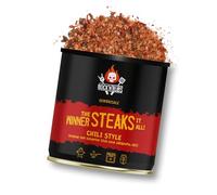 ROCK'N'RUBS - The Winner Steaks It All - Chili Style | Finisher with Crunchy Salt Flakes Paired with Chili, Jalapeño and Green Pepper | Spice Jar, 180 g