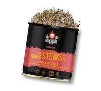 ROCK'N'RUBS - The Winner Steaks It All - Classic Style | Finisher with Crunchy Salt Flakes, Telicherry Pepper & Chili | Spice Jar, 140 g