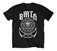 Rockoff Trade Men's Bring Me the Horizon Crooked T-Shirt, Black (Black Black), Medium