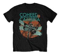Rockoff Trade Men's Coheed & Cambria Dragonfly T-Shirt, Black (Black Black), Small