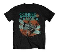 Rockoff Trade Men's Coheed & Cambria Dragonfly T-Shirt, Black (Black Black), Small