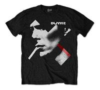 Rockoff Trade Men's David Bowie X Smoke T Shirt, Black, XXL UK
