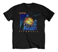 Rockoff Trade Men's DEF Leppard Pyromania T - Shirt, Black (Black Black), Large