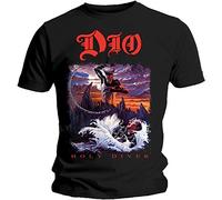 Official Dio T Shirt Holy Diver Black Mens Classic Punk Rock Metal Tee NEW