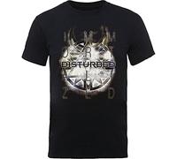 Rockoff Trade Men's Disturbed Symbol T-Shirt, Black (Black Black), Large