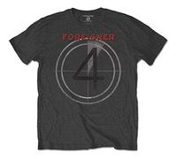 (M, Charcoal) Foreigner Distressed 4 Album T Shirt