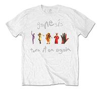 Rockoff Trade Men's Genesis Turn It on Again T - Shirt, White (White White), X-Large