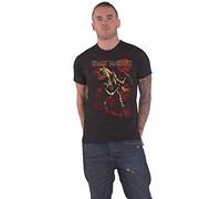 Rockoff Trade Men's Iron Maiden Benjamin Breeg Red Graphic T-Shirt, Black, Large