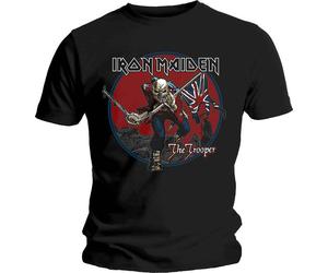 Rockoff Trade Men's Iron Maiden Trooper Red Sky T - Shirt Black Small