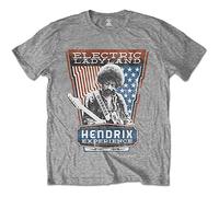 Rockoff Trade Men's Jimi Hendrix Electric Ladyland T - Shirt, Grey (Grey Grey), Large