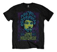 Rockoff Trade Men's Jimi Hendrix Experienced T - Shirt, Black (Black Black), Large