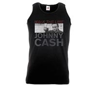 Rocks Off Men's Vest Johnny Cash Studio Shot Black Medium