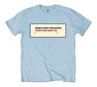 Rockoff Trade Men's Manic Street Preachers EMG T-Shirt, Blue, Small