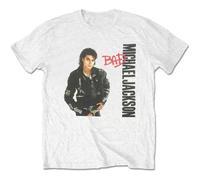 Rockoff Trade Men's Michael Jackson Bad T-Shirt, White (White White), Small (Size:Small)