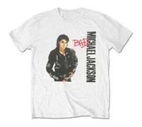 Rockoff Trade Men's Michael Jackson Bad T-Shirt, White (White White), Large (Size:Large)