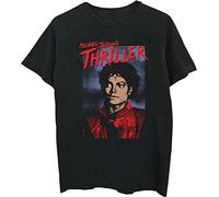 Rockoff Trade Men's Michael Jackson Thriller Pose T-Shirt, Black (Black Black), Medium (Size:Medium)