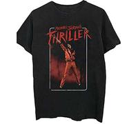 Rockoff Trade Men's Michael Jackson Thriller White Red Suit T-Shirt, Black (Black Black), Medium (Size:Medium)