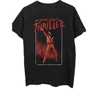 Rockoff Trade Men's Michael Jackson Thriller White Red Suit T-Shirt, Black (Black Black), X (Size:X-Large)