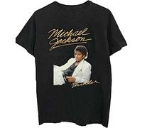 Rockoff Trade Men's Michael Jackson Thriller White Suit Regular Fit Crew Neck Short Sleeve T - Shirt, Black (Black Black), Large (Manufacturer Size:Large)