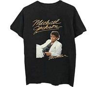 Rockoff Trade Men's Michael Jackson Thriller White Suit T-Shirt, Black (Black Black), Medium (Size:Medium)