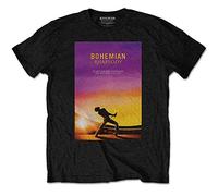 Rockoff Trade Men's Queen Bohemian Rhapsody (Back Print) Regular Fit Crew Neck Short Sleeve T - Shirt, Black (Black Black), XX-Large (Manufacturer Size:XX-Large)