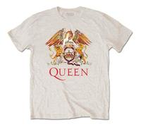 Rockoff Trade Men's Queen Classic Crest T-Shirt, Beige (Neutral Neutral), X (Size:X-Large)