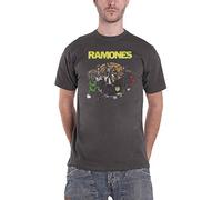 Rockoff Trade Men's Ramones Road to Ruin T-Shirt, Grey (Charcoal Charcoal), Xx-Large