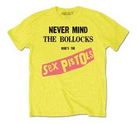 Rockoff Trade Men's Sex Pistols NMTB Original Album T-Shirt, Yellow, X-Large