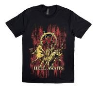 Rockoff Trade Men's Slayer Hell Awaits Black Tshirt: XXL T-Shirt, Xx-Large