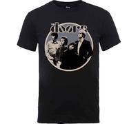 Rockoff Trade Men's the Doors Circle T-Shirt, Black (Black Black), Large