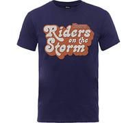 Rockoff Trade Men's the Doors Rots Logo T-Shirt, Blue (Blue Blue), Large