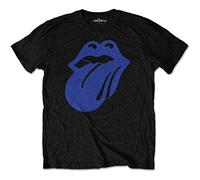 Rockoff Trade Men's The Rolling Stones Blue & Lonesome 1972 Logo T-Shirt, Black, Large