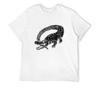 Rockoff Trade Women's Catfish & The Bottlemen Aligator White Yellow Black Red Men's T-Shirt White O Neck Tee