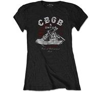 Rockoff Trade Women's CBGB Converse T - Shirt, Black (Black Black), 10