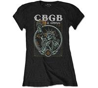 Rockoff Trade Women's CBGB Liberty T-Shirt, Black, 14