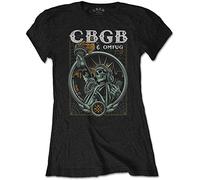 Rockoff Trade Women's CBGB Liberty T-Shirt, Black, 14
