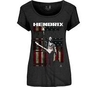 Rockoff Trade Women's Jimi Hendrix Peace Flag Scoop T-Shirt