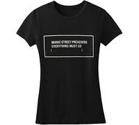Rockoff Trade Women's Manic Street Preachers EMG Monochrome T-Shirt, Black, 12