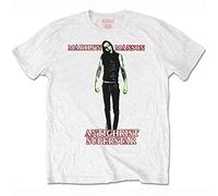 Rockoff Trade Women's Marilyn Manson Antichrist T-Shirt, White (White White), 12