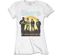 Rockoff Trade Women's the Doors Waiting for the Sun T-Shirt, White (White White), 14