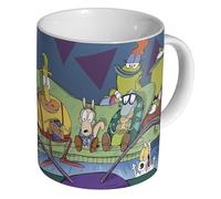 Rocko's Modern Life 90s - Ceramic Coffee & Tea Mug 11oz - Durable Glossy White Cup - Rocko Heffer Filburt and Spunky