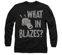 Rockos Modern Life Blazes Mens Long Sleeve T Shirt, Black, M