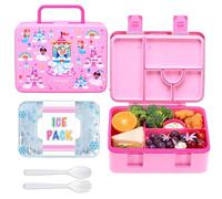 rockpapa Chill Bento Box for Kids with Ice Pack, 5-Compartments, Fairies