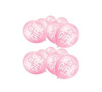 RockParty 15pcs It's A girl Baby Shower Balloons - Pink Latex & Printed Gender Reveal Balloons for Baby Showers, Parties & Decoration